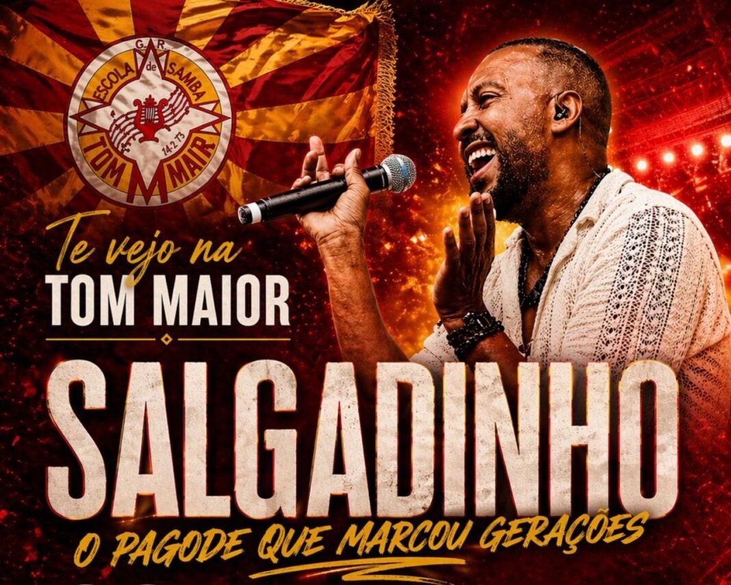 Salgadinho leva seus grandes sucessos à quadra da Tom Maior em São Paulo em show especial no dia 23 de maio Salgadinho leva seus grandes sucessos à quadra da Tom Maior em São Paulo em show especial no dia 23 de maio